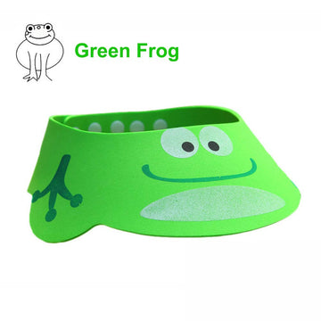 3Pcs Baby Shower Bathing Cap Cartoon Frog Pig Bear Shampoo Hat Protection Bathing Visor Cap With Four Gear Adjustments By Rely20
