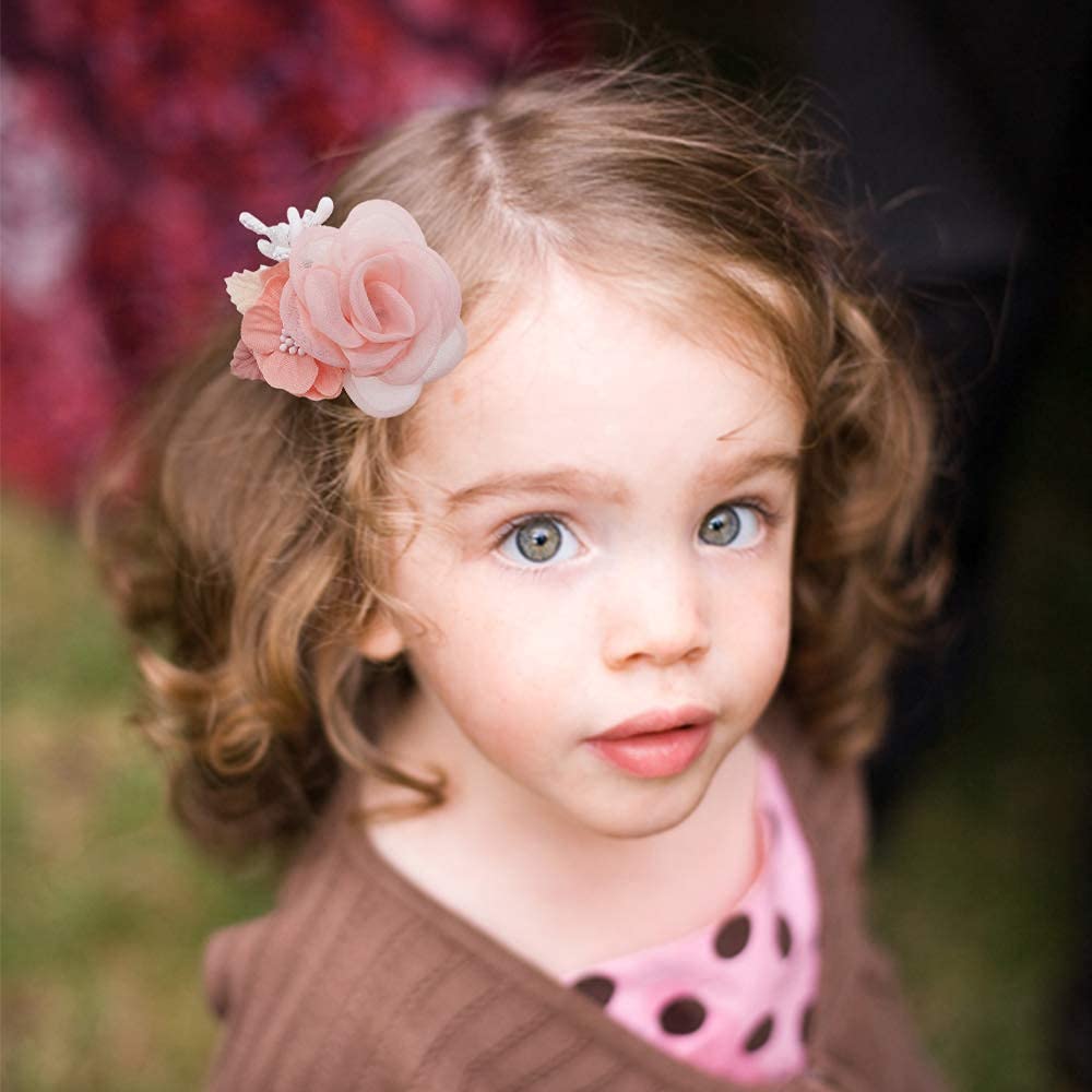 Flower Hair Clip Bfnaagirl Baby Girl Hair Bows Exquisite Hair Accessories Alligator Clips For Infants Toddlers Teen Kids Gift 3P
