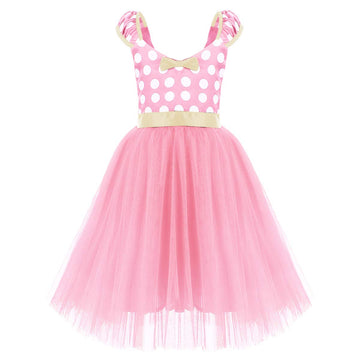 Ibtom Castle Toddler Little Girl Tutu Skirt Bows Ear Headband Polka Dot First Birthday Halloween Costume Princess Outfits X# Pin