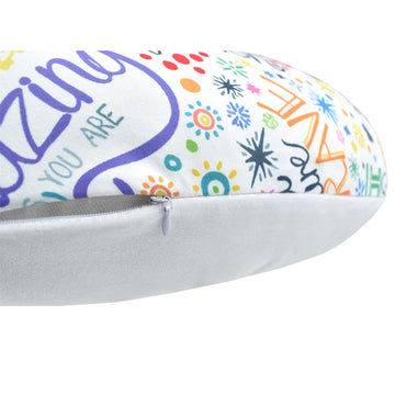 Bxuanw Nursing Pillow Cover Stretchy Pillow Slipcovers For Breastfeeding Moms Two-Sided Design (Colorful World)