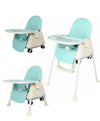 Syga High Chair For Baby Kids,Safety Toddler Feeding Booster Seat Dining Table Chair With Cushion(Blue)