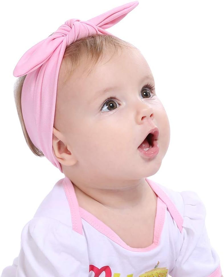 Koolgil Baby Girl'S Cute Toddler Bow Headbands Bowknot Rabbit Hairband Headwear For Daily Life Travel Photography (Black Orange