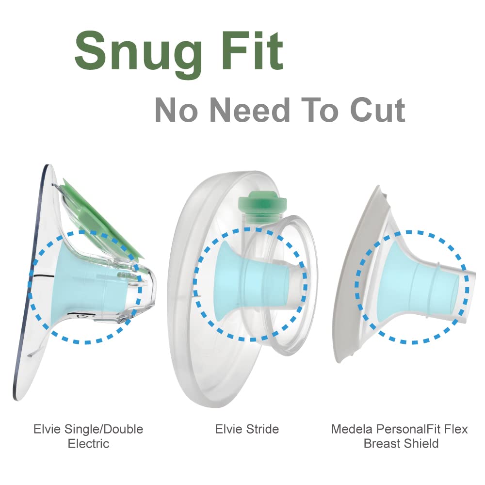 Maymom 17Mm Flange Insert Blue Compatible With Elvie Single/Double Electric, Elvie Stride Cup (24Mm), Compatible With Medela Per