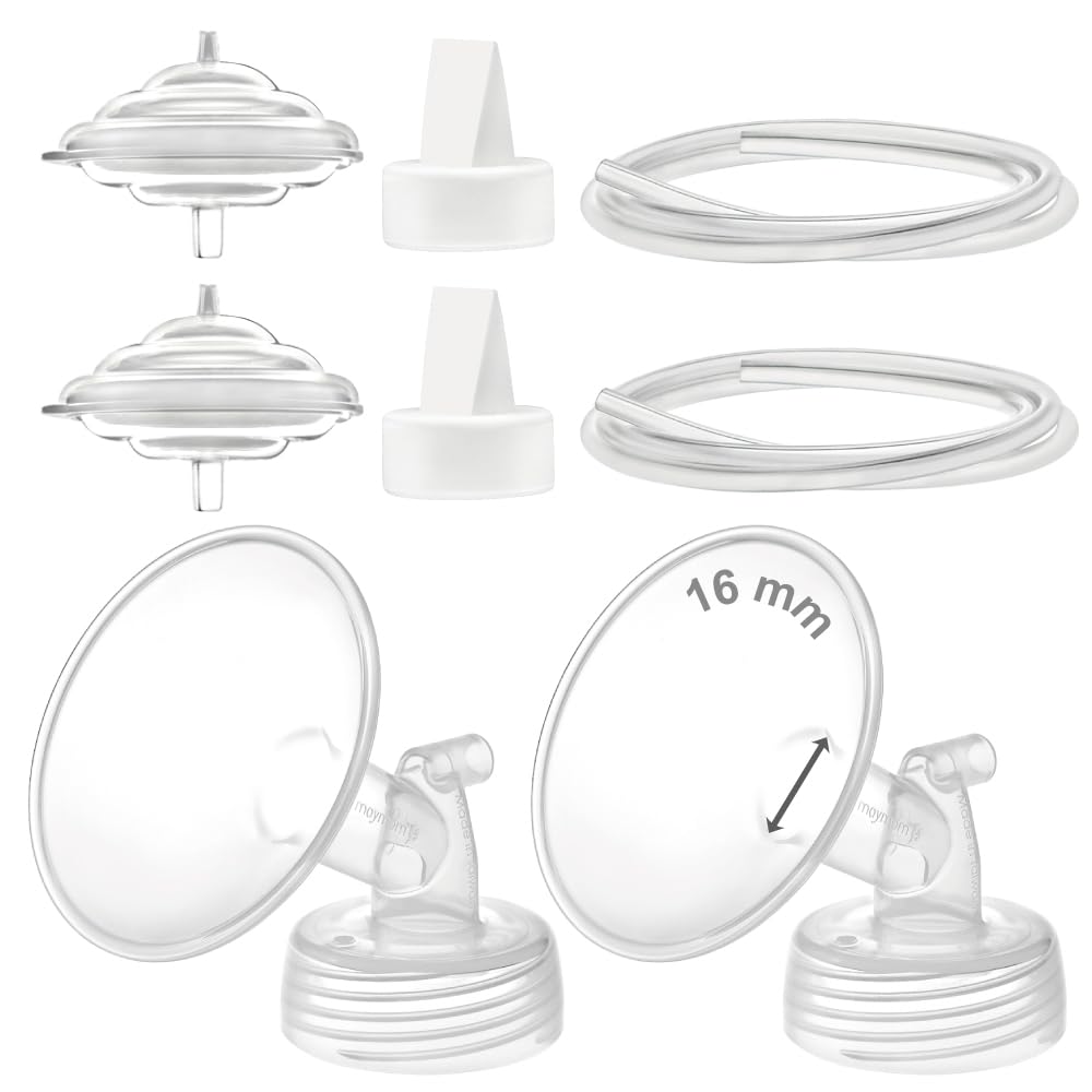 Maymom Pump Parts Compatible with Spectra S1 S2 9 Plus Electric Breastpump, 16mm Flange Valve Tubing Backflow Protector, Not Ori