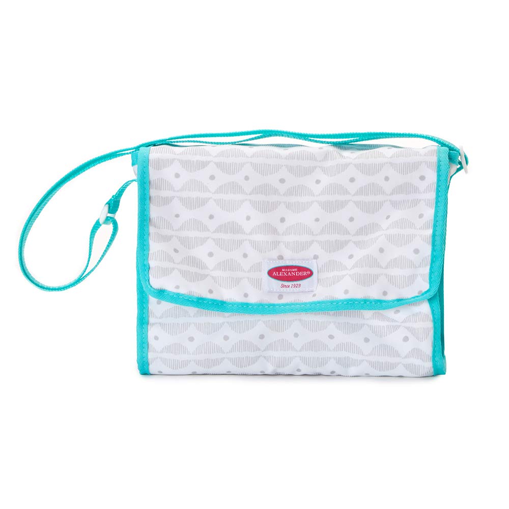 Madame Alexander Doll Accessories, On The Go Baby Essentials Diaper Bag, Soft Gray