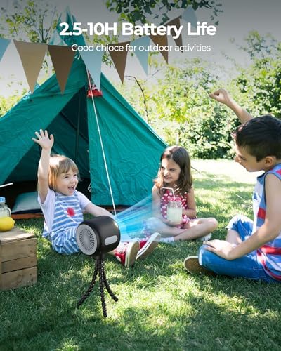 Koonie Portable Stroller Fan With Flexible Tripod, Car Seat Fan Clip-On For Infant, Rechargeable Battery Operated Fan With 3 Spe