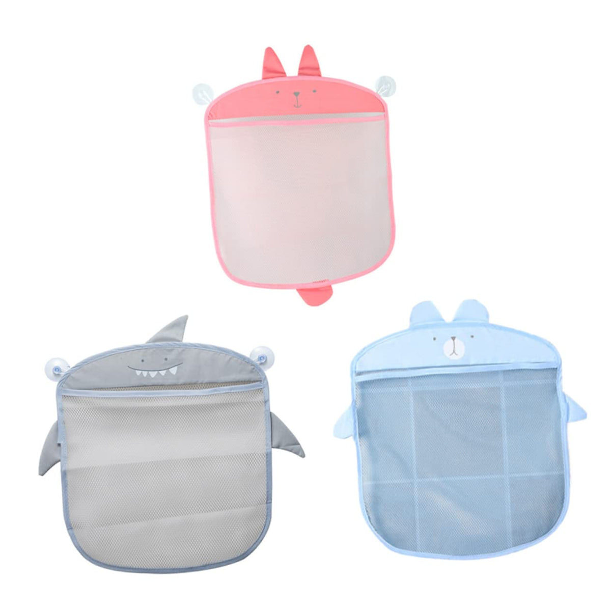 PRETYZOOM 3pcs Boys and Girls Bath Toy Holders Cartoon Storage Organizer Bag for Bathroom Toys Organizer Storage Boys and Girls