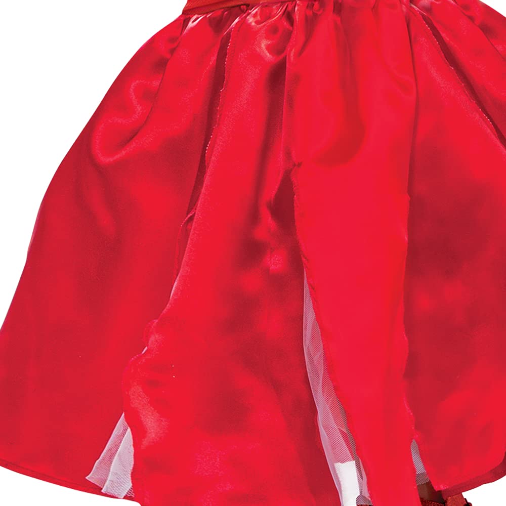 Cruella Dress Costume, Official Disney Estella Red Dress Outfit From Cruella Live Action Movie, Girls Size Large (10-12)