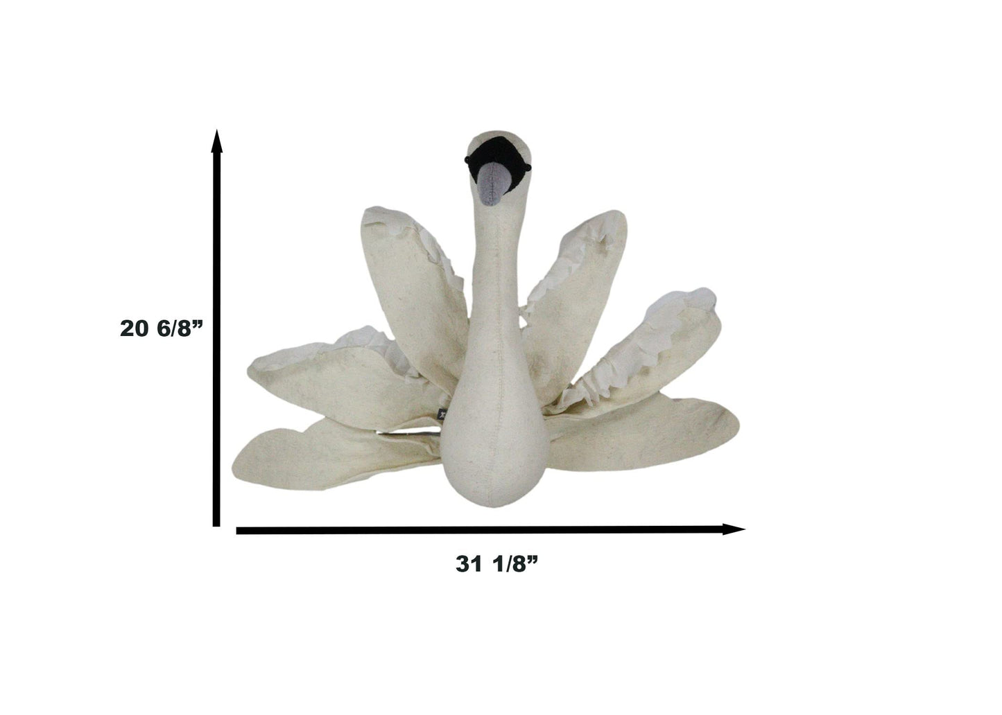 Ebros Gift Fiona Walker England Handmade Organic Baby Animal White Swan Head With Cascading Tail Feathers Wall Decor The Origina