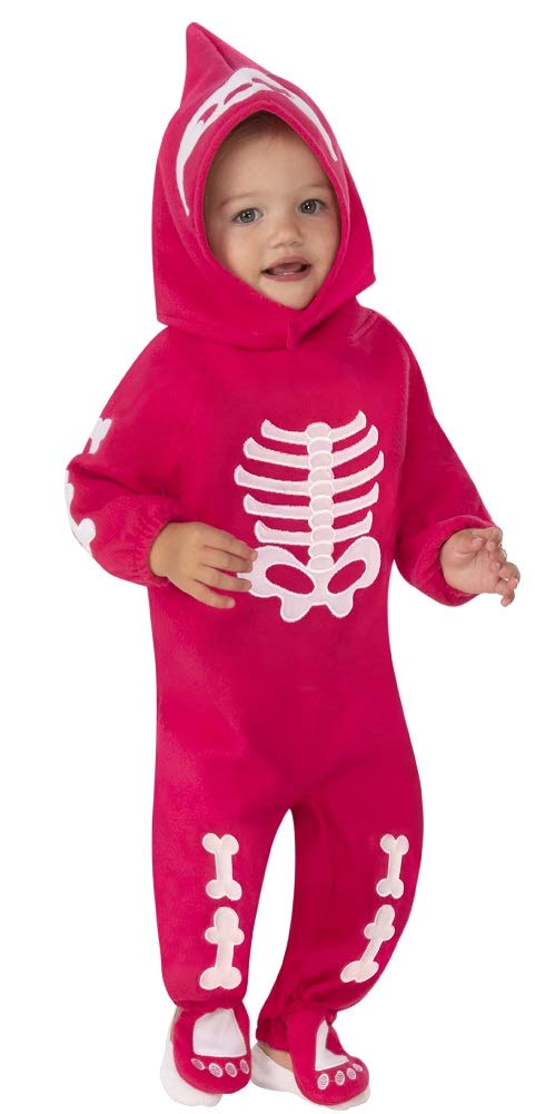 Rubies Baby Girls Skeleton Romper Costume, Pink, XS