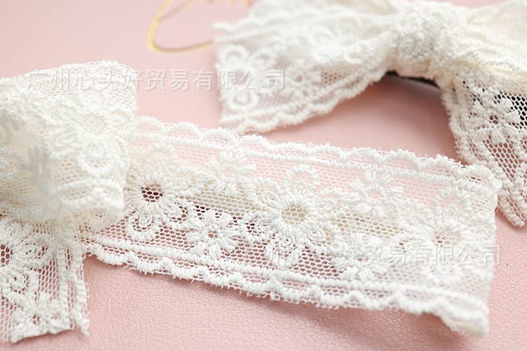 Baby Girls Lace Headband Infant Baptism Hair Band Toddler Lace Bow Headwraps Bbg26 (2 Pcs-Set A)