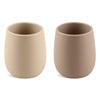 Mintlyfe Silicone Tiny Open Cups, Training Cups For Baby Led Weaning (Sand/Natural)