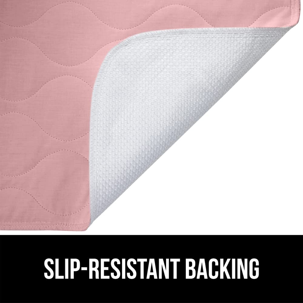 Gorilla Grip Washable Toddler Mattress Incontinence Pads, Reusable Waterproof Bed Underpads, Absorbent Leak Proof, 34X74 2 Pack