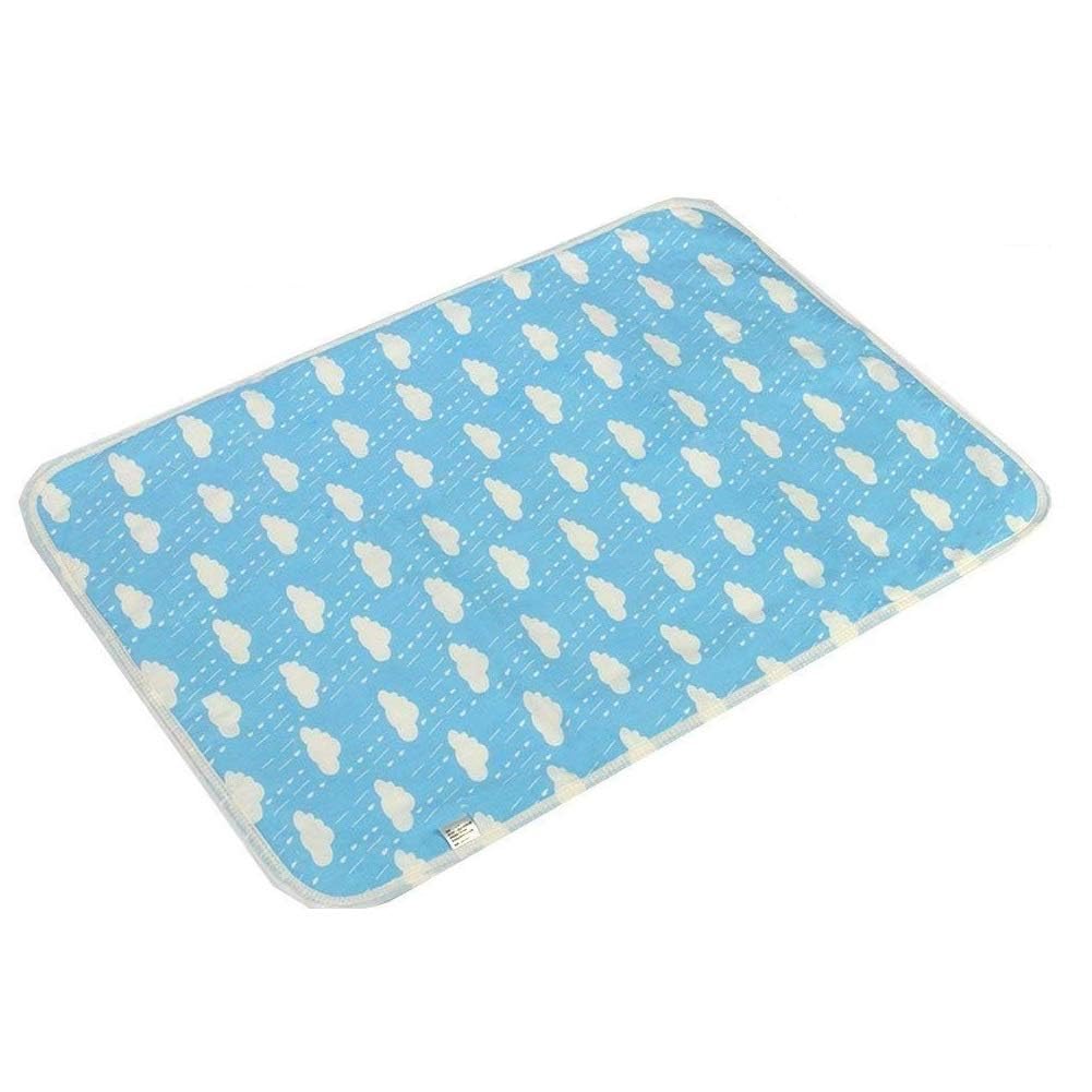 Syga Baby 1 Piece Large Waterproof Bed Protector Dry Sheet,Washable Reusable Bed Protector_Blue Cloud