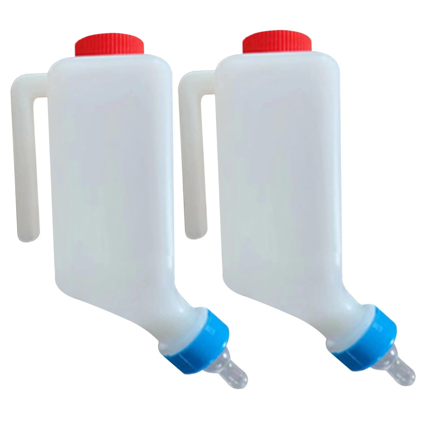2Pcs Baby Bottles, 800ml Lamb Baby Bottle with Scale Hanging Plastic Milk Feeder Bottle Little Goat Calf Sheep Nursing Bottle wi