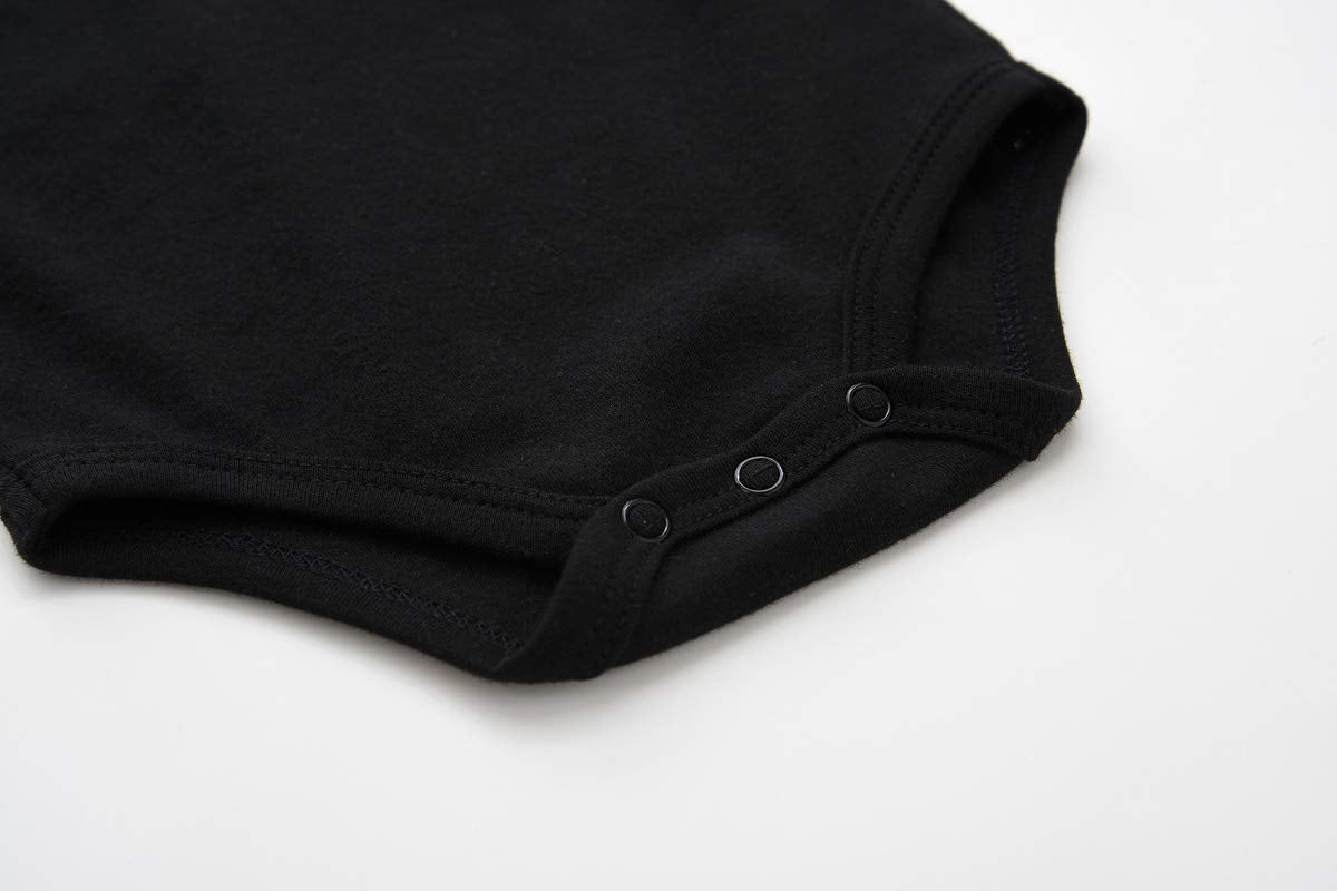 Teach Leanbh Baby Boys Pure Color Cotton Short Long Sleeve Polo Bodysuit 3-24 Months (White/Long Sleeve, 6 Months)