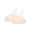 Suavinex Zero.Zero Medium Flow Asymmetrical Silicone Nipple, 2 Pack (3M+), Fair