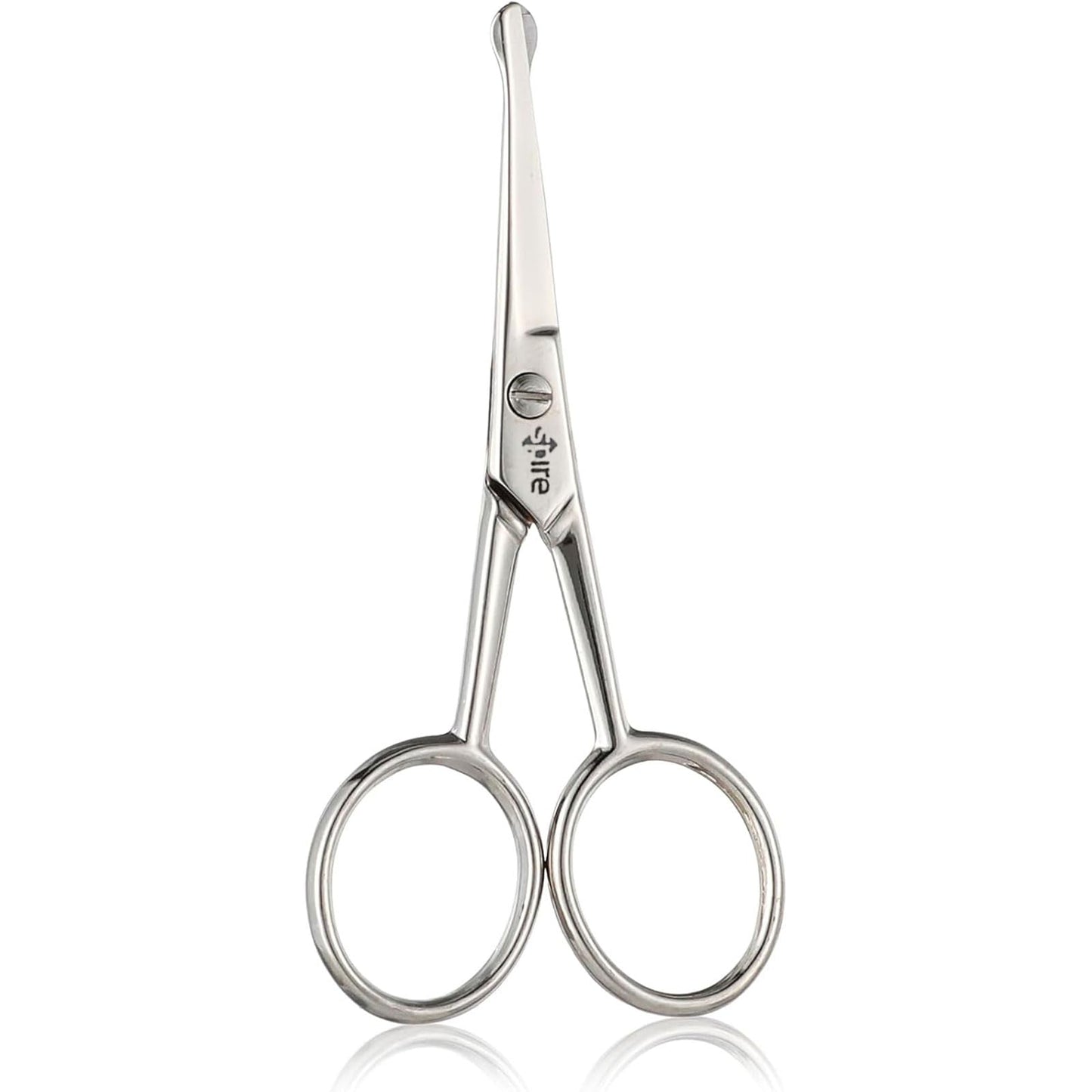 Baby Nail Scissors With Rounded Probe Tip Curved - Stainless Steel 4.5' Good For Dogs And Cats Whiskers