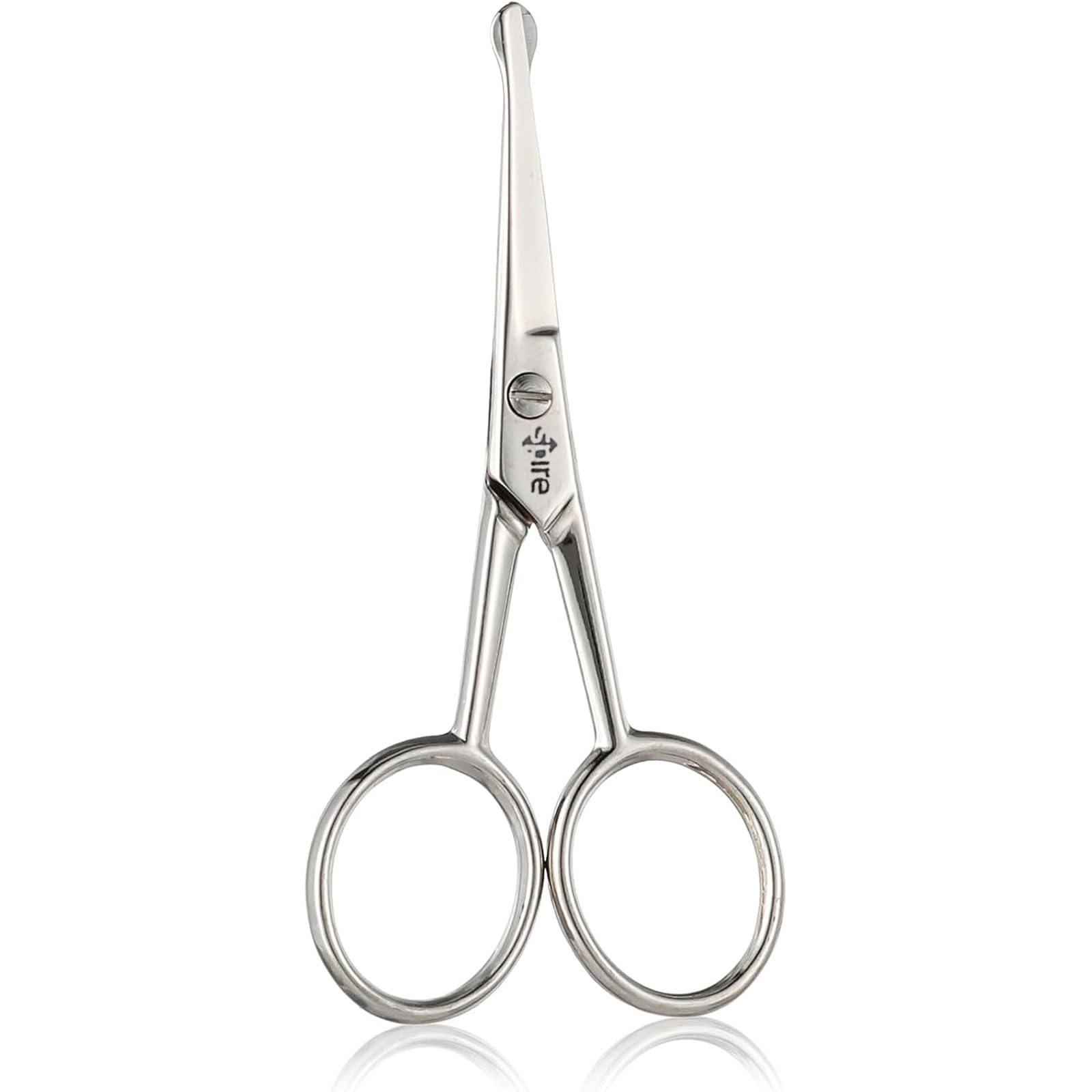 Baby Nail Scissors With Rounded Probe Tip Curved - Stainless Steel 4.5' Good For Dogs And Cats Whiskers