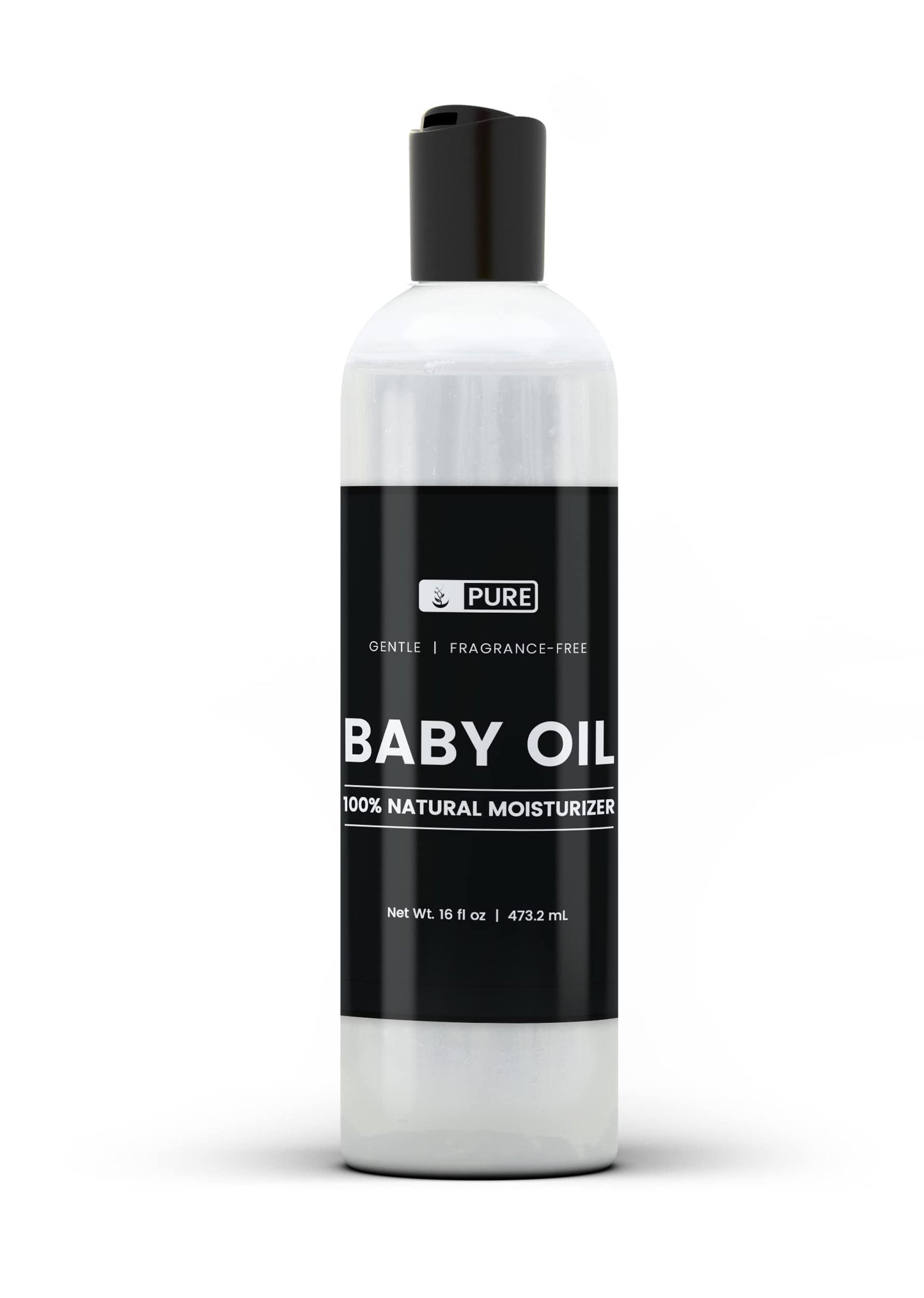 Pure Original Ingredients Baby Oil (16 Fl Oz) Natural Moisturizer, Gentle, Fragrance Free