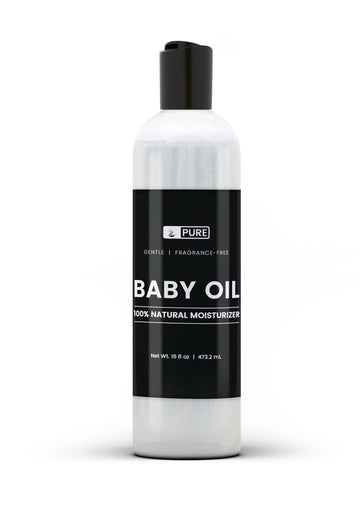 Pure Original Ingredients Baby Oil (16 Fl Oz) Natural Moisturizer, Gentle, Fragrance Free