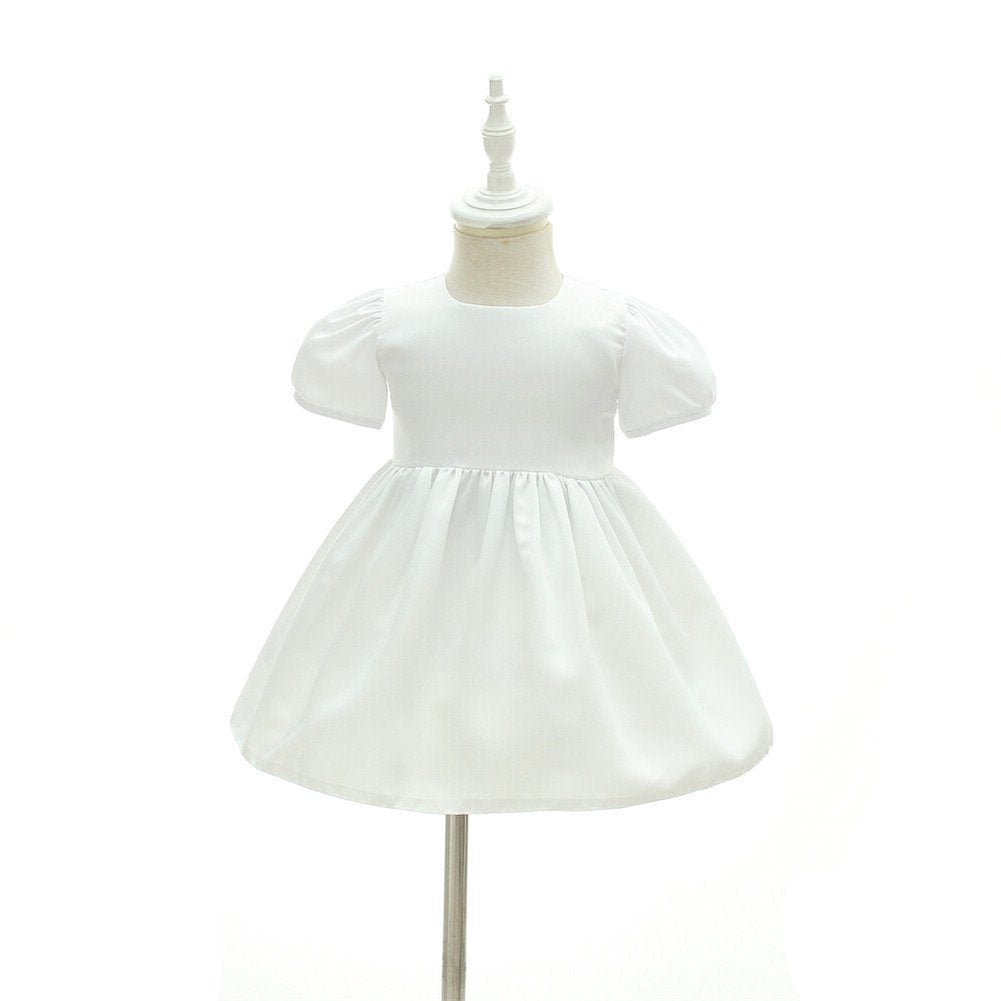 Coozy Baby Girl Christening Baptism Gowns Toddler Princess Wedding Special Occasion Dress 3Pcs Outfits (White, 12M/12-15Months)