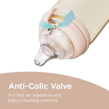 Ppsu All In One Baby Bottle, Ppsu Baby Bottle For Breastfeeding Babies, Anti-Colic Wide-Neck Non-Tip Stable Base, Easy To Clean