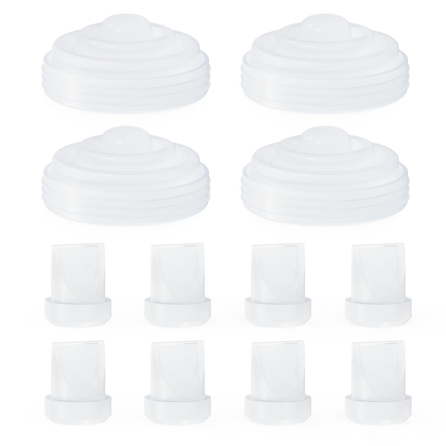Hranio 12PCS Breast Pump Parts, Duckbill Valves Compatible with Momcozy m5 Replacement Parts Momcozy Breast Pump Accessories Mom