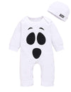 Baby Boys Girls Halloween Clothes First Halloween Romper Ghost Outfit (White,6-12 Months)