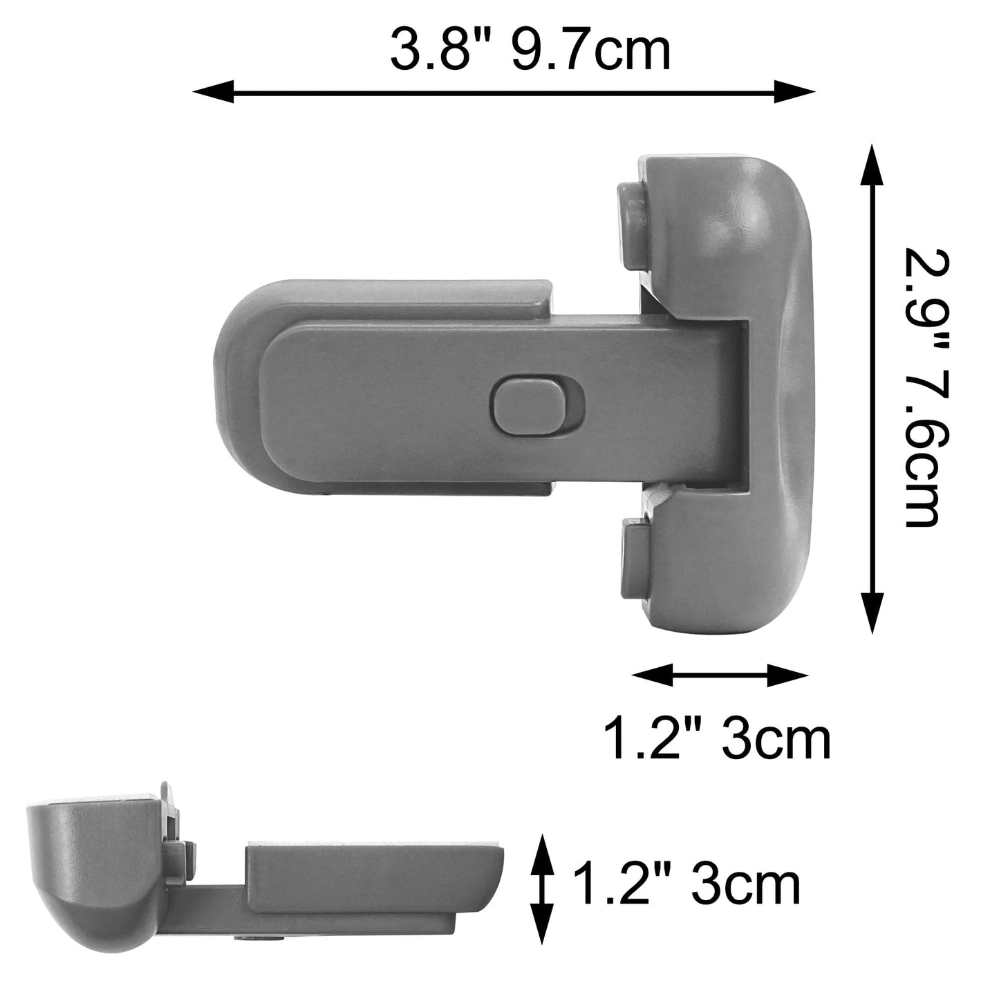 2-Pack Child Proof Fridge Lock - Refrigerator Lock For Kids, No Tools Required, Freezer Latch To Keep Door Closed For Toddlers,