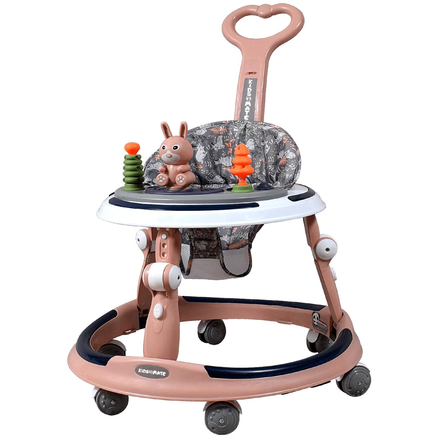 Kidsmate 360 Baby Walker For Boys & Girls | 624 Months | 7Level Height Adjustment | Musical Rgb Lights | Dual Tray For Food &