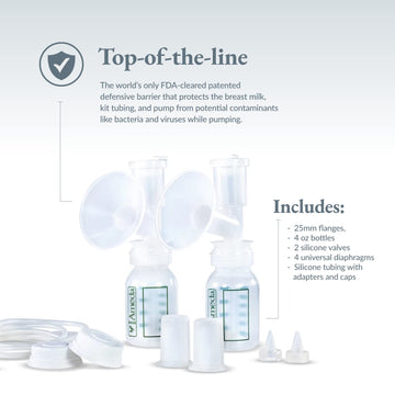 Ameda Hygienikit Universal Milk Collection System | Hands Free Breast Pump Accessories | (New & Improved) | Breastfeeding Suppli