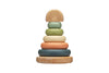 Pearhead Wooden Stacking Rainbow Toy, Baby and Toddler Ages 12+ Months Montessori Toy, Interactive Stackable Rings Learning Toy,