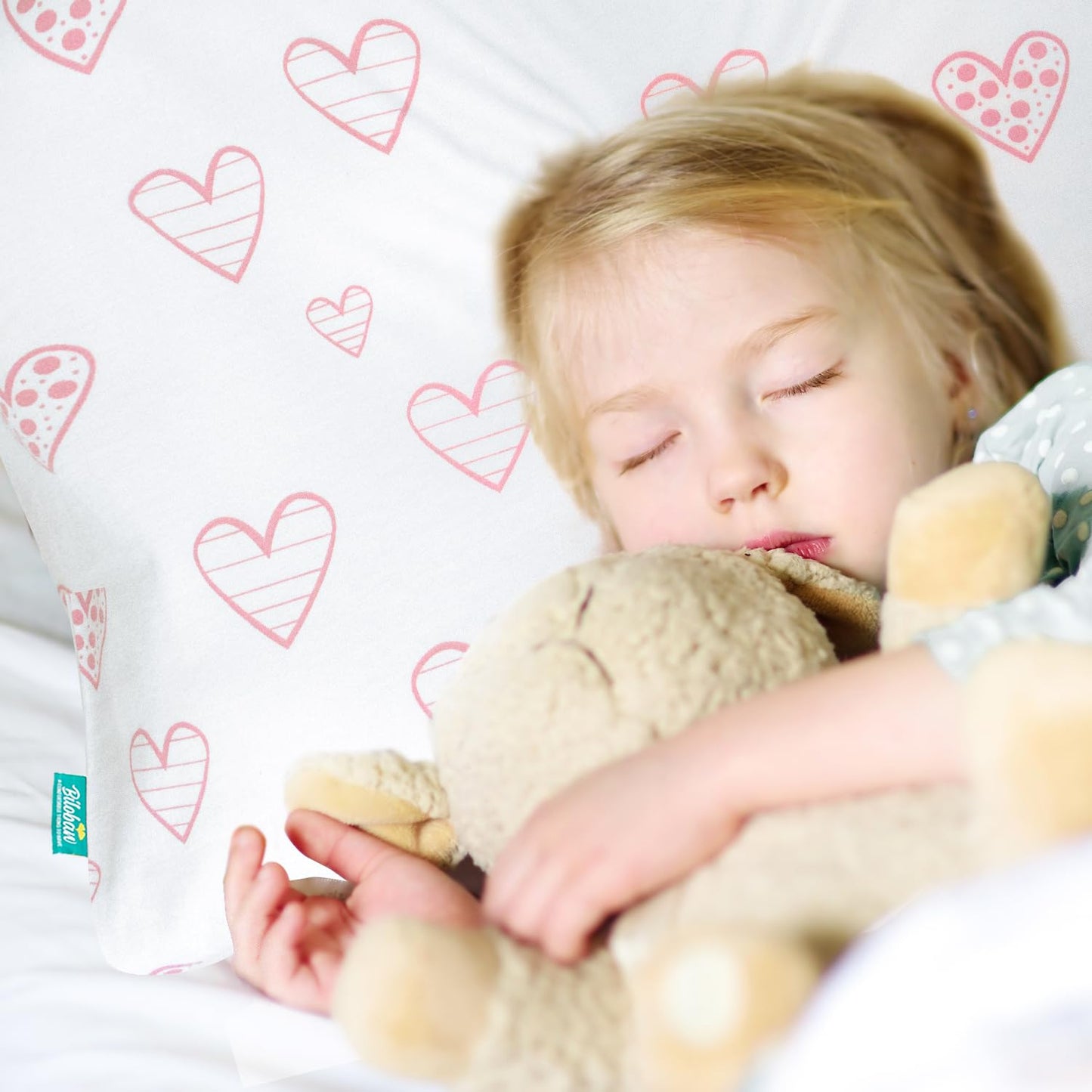 Biloban Organic Cotton 2 Pack Kids Toddler Pillowcase For Children Toddler Pillows 13'X 18' Or 14'X19', Envelope Travel Todd