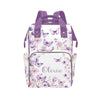 Workvalor Butterfly Purple Personalized Diaper Bag with Custom Name - Custom Baby Tote Backpack for Mom, Unique Gift for New Par