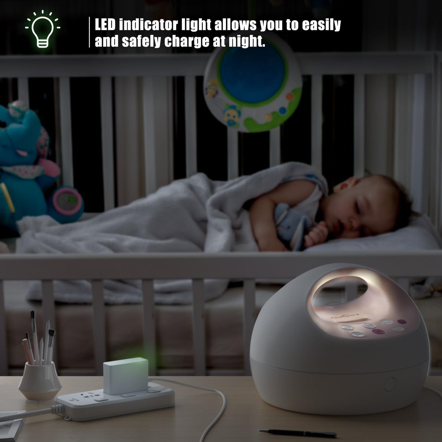 For Spectra Pump Charger, Power Cord For S1, S2, Plus, S3 Pro, Sg Synergy Gold, Sps100, Sps200, 10Ft Charging Cable, Led Light,