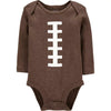 Carter'S Baby Boy'S Thanksgiving Football Long Sleeve Bodysuit (3 Months), Brown