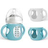 Audrwall Silicone Sleeves For Avent Natural Glass Baby Bottles, Bpa Free, Anti Breakage Baby Bottle Holder (Green + White, 4 Oun