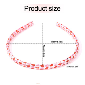 Headbands For Girls 9Pcs Thin Head Bands For Children Skinny Hairbands Heart Headband Toddler Floral Fabric For Kids Party Favor