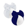 LDDCX Bows for Baby Girls Headband, Newborn Bows Headbands Baby Hair Bows Hairbands Hair Accessories.(FD104-Navy Blue White)