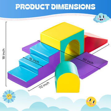 New Bounce Toddler Climbing Toys - Soft Play Set For Kids - Foam Climbing Blocks - Safe Soft Gym Equipment - Great For All Ages