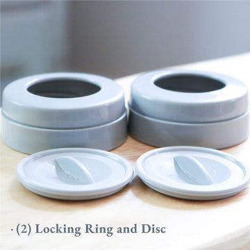Ameda Mya Breast Pump Replacement Locking Rings & Caps, Bottle Caps, Breastfeeding Equipment & Accessories (2 Count)