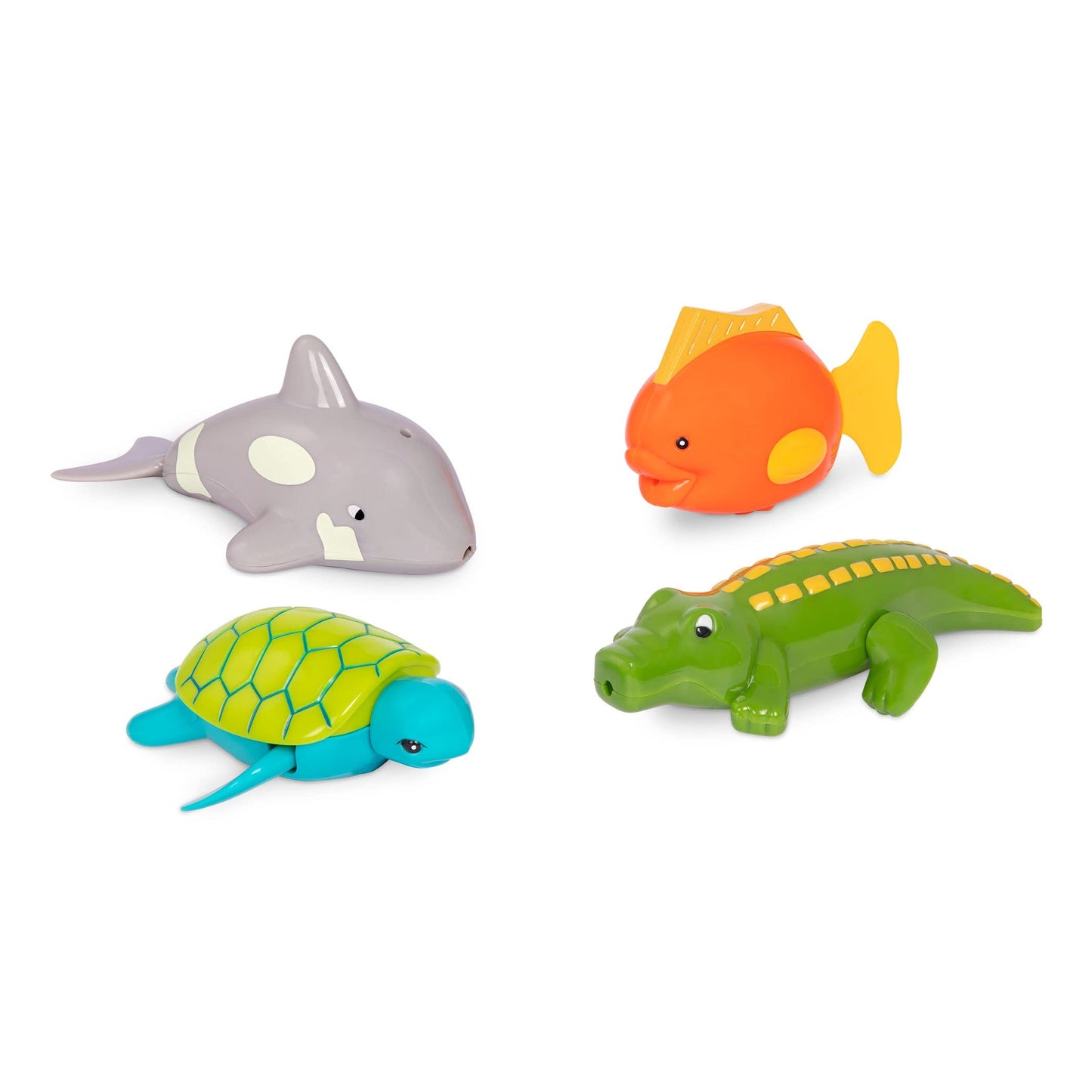 Battat - Paddling Bath Toys - 4-Pack Tub Animals - Floating Toys For Bathtime - Water & Beach Toys - 2 Years + - Wind-Up Tubbies