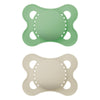 Mam Original Matte Baby Pacifier, Nipple Shape Helps Promote Healthy Oral Development, Sterilizer Case, 2 Pack, 0-6 Months, Unis