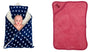 CTMKIDS Baby Wrap with Cushion Cap for Kids 74x84 cm Navy Blue & Hooded Baby Blanket for Kids 66x92 cm Carrot