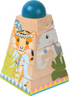small foot wooden toys Small Foot Wooden Toys Rotating Puzzle Jungle Animal Tower toy designed for children 12+ months, Multi (1