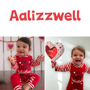 Aalizzwell Preemie Baby Boys Girls First Valentines Day My Clothes Premature Hooded Romper Heart Hoodie Outfit Clothing