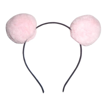 Pom Pom Headband Head Hoop Animal Style Cute Fluffy Hairband For Halloween Costume (E)
