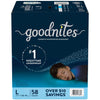 Goodnites Bedtime Underwear For Boys, Large (68-95 Pounds), 58 Count