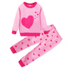 Retsugo Baby Girls Hearts Sweatsuit Fall Winter Clothes Set Long Sleeve Heart Sweatshirt Top And Pants Set Toddler Girl Valentin